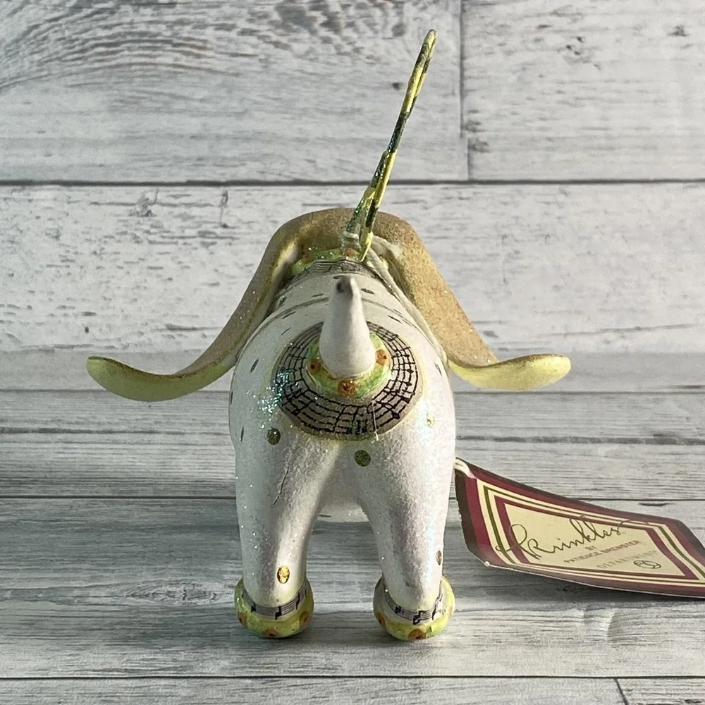 Dept 56 Krinkles Patience Brewster Musical‎ Dog Figurine Card Holder Glitter